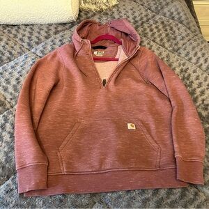 Carhartt 1/2 zip hoodie, large, EUC